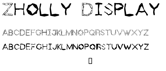 Zholly Display font
